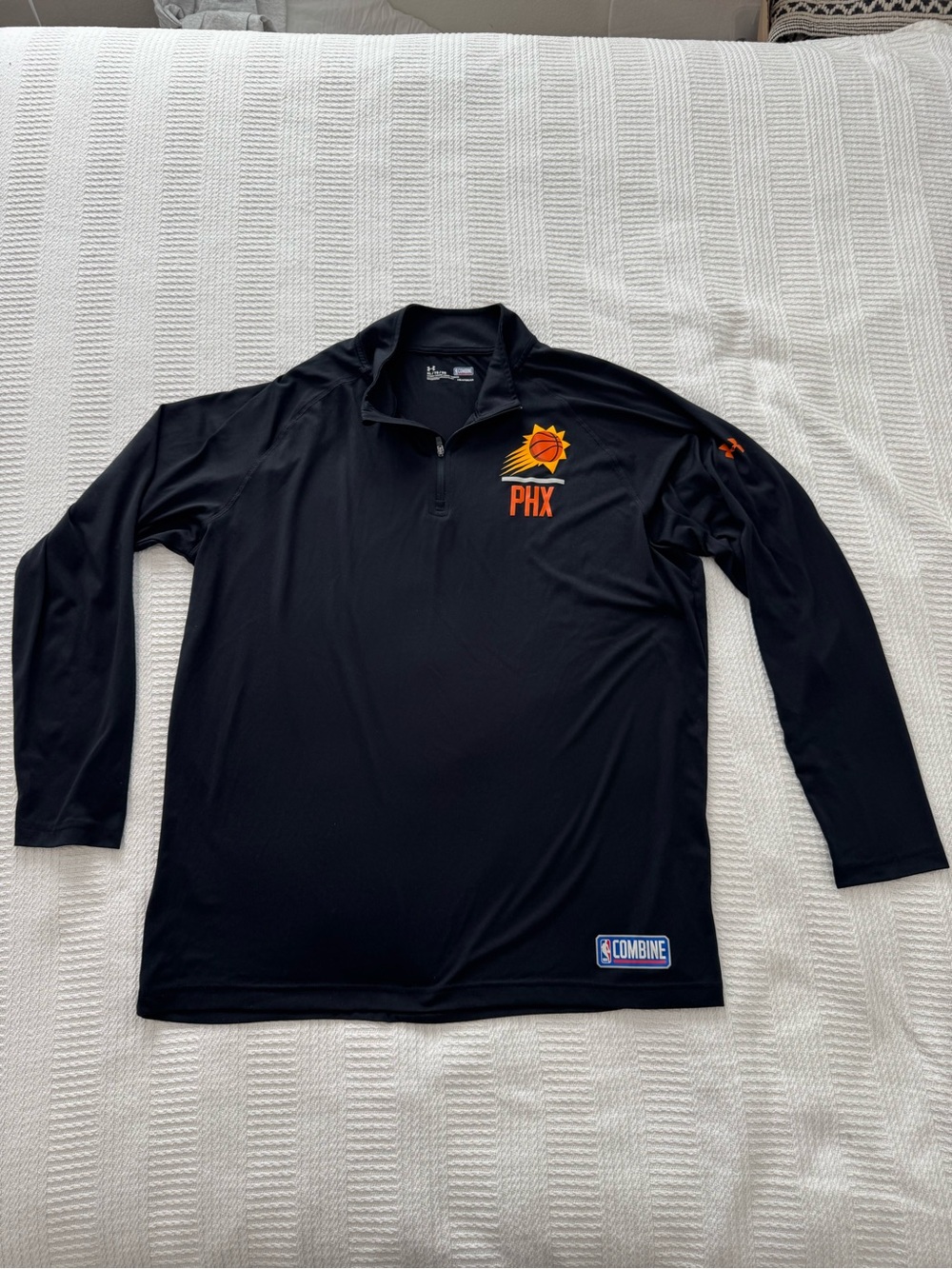 NBA Phoenix Suns Black Long-Sleeve Pullover with Orange Logo
